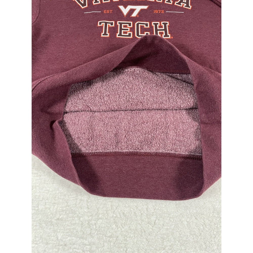 Jansport Virginia Tech Hokies Maroon Fleece Lined‎ Pullover Sweatshirt Men's M - Picture 6 of 8